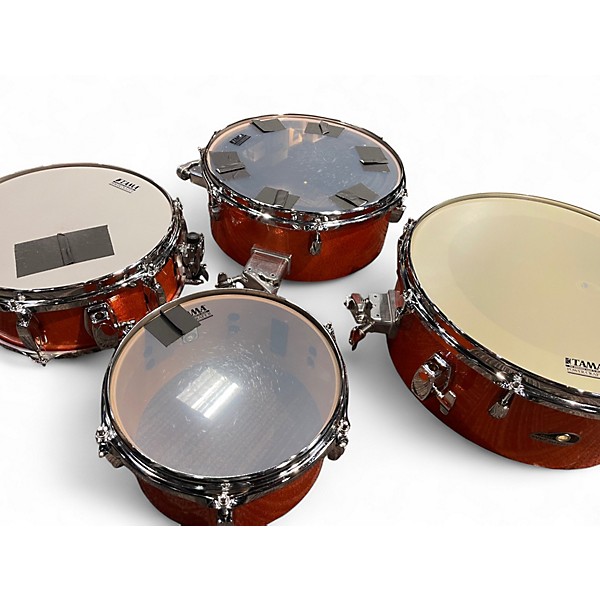 Used TAMA 4 Piece Cocktail-JAM Bright Orange Sparkle Drum Kit