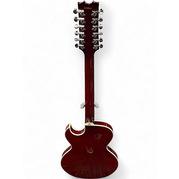 Used Dean Colt Flame Wine Red Hollow Body Electric Guitar