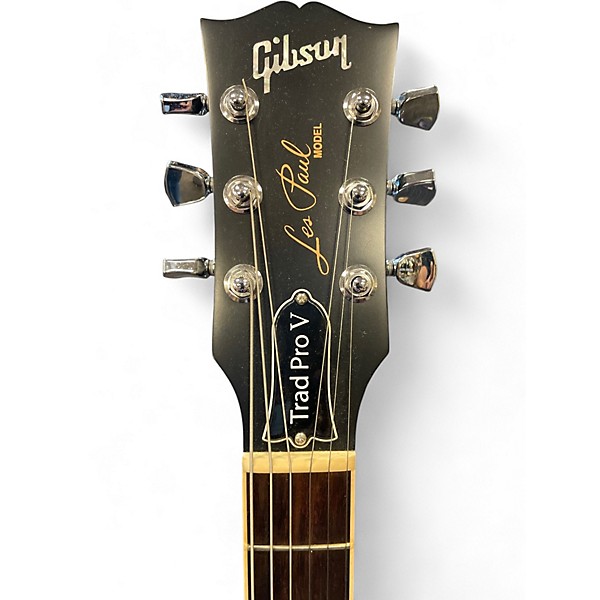 Used Gibson Les Paul Traditional Pro V Black Solid Body Electric Guitar