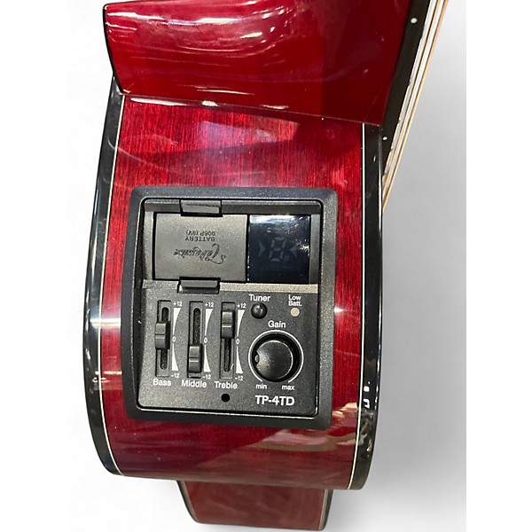 Used Takamine GD30CE Candy Apple Red Acoustic Electric Guitar