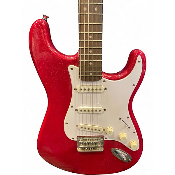 Used 2021 Squier Bullet Stratocaster RED SPARKLE Solid Body Electric Guitar