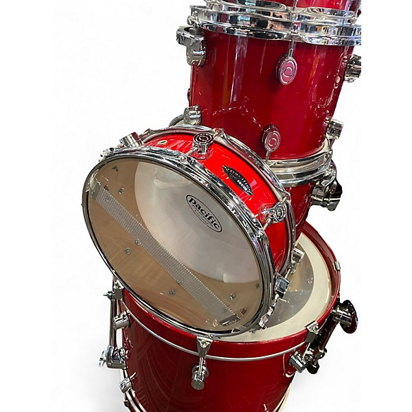 Used PDP by DW 5 Piece LX-Series 5pc Maple Shell Pack Cherry Lacquer Drum Kit