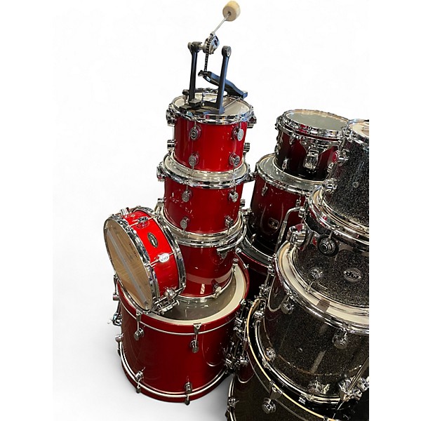 Used PDP by DW 5 Piece LX-Series 5pc Maple Shell Pack Cherry Lacquer Drum Kit