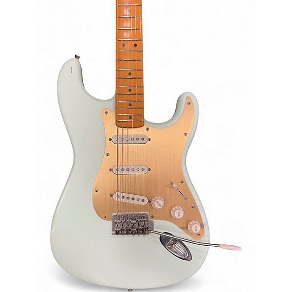 Used Squier 4Oth Anniversary Vintage Edition Satin Sonic Blue Solid Body Electric Guitar