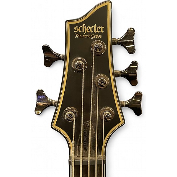 Used Schecter Guitar Research Hellraiser Extreme 5 String Trans Black Electric Bass Guitar