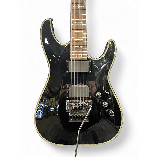 Used Schecter Guitar Research Diamond Series Hellraiser Black Solid Body Electric Guitar