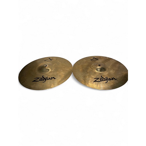 Used Zildjian 14in A Custom Hi Hat Pair Cymbal