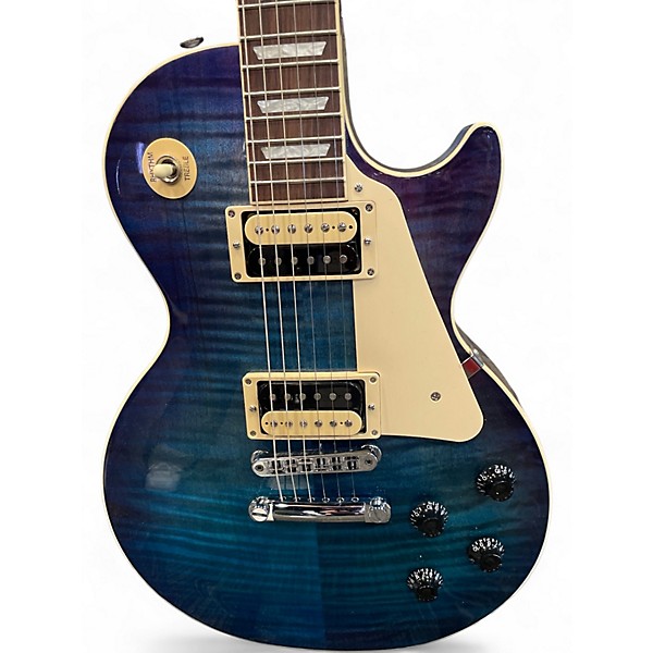 Used Gibson Les Paul Traditional Pro V Flame Top Blueberry Burst Solid Body Electric Guitar