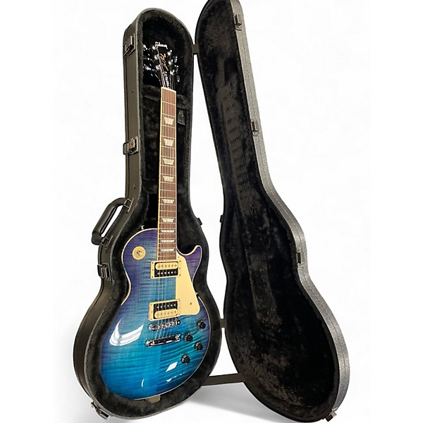 Used Gibson Les Paul Traditional Pro V Flame Top Blueberry Burst Solid Body Electric Guitar