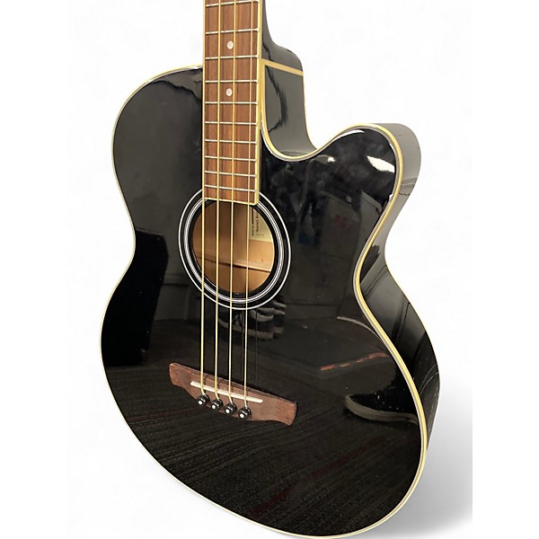 Used Ibanez AEB5E Black Acoustic Bass Guitar