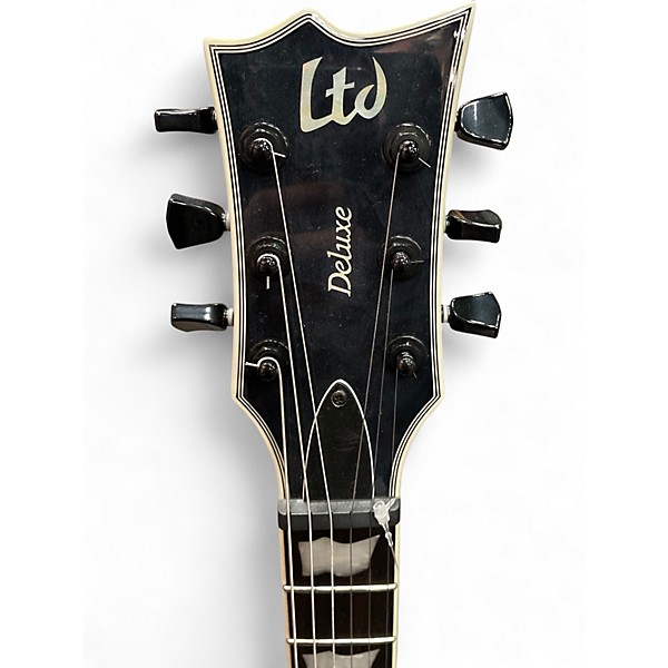 Used ESP LTD EC1000P Trans Black Solid Body Electric Guitar