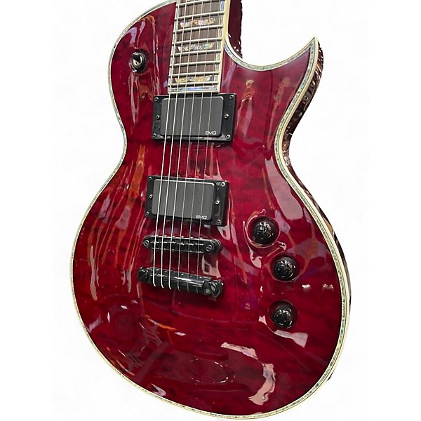 Used ESP LTD EC1000 Deluxe Red  Solid Body Electric Guitar