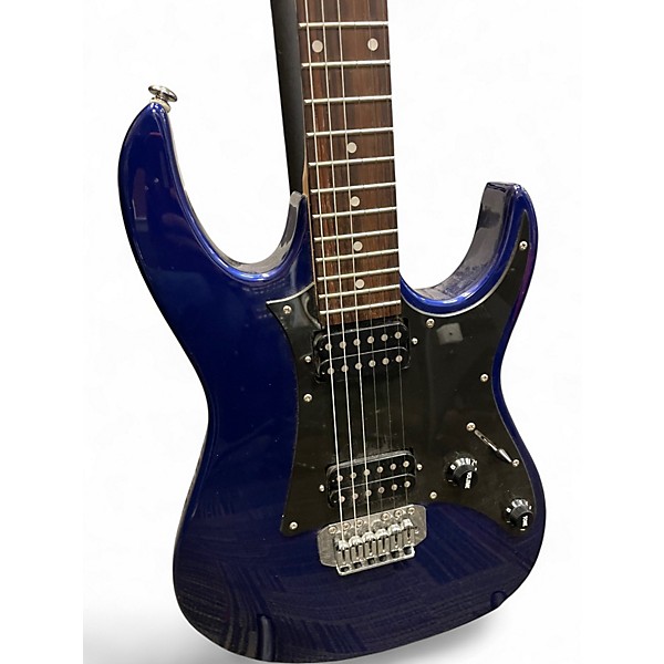 Used Ibanez GIO Series HH Black Pickguard Gloss Deep Blue Solid Body Electric Guitar