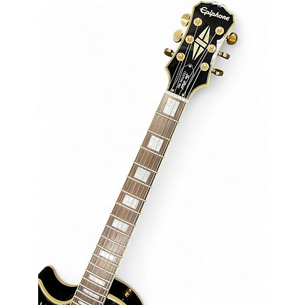 Used Epiphone Les Paul Custom Pro Left Handed Black Electric Guitar