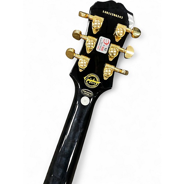 Used Epiphone Les Paul Custom Pro Left Handed Black Electric Guitar