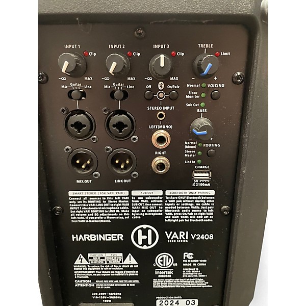 Used Harbinger V2408 Powered Speaker
