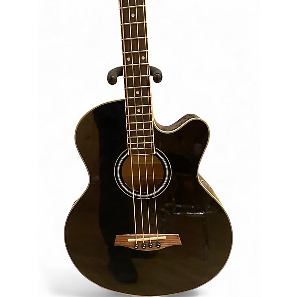 Used Ibanez AEB5E Black Acoustic Bass Guitar