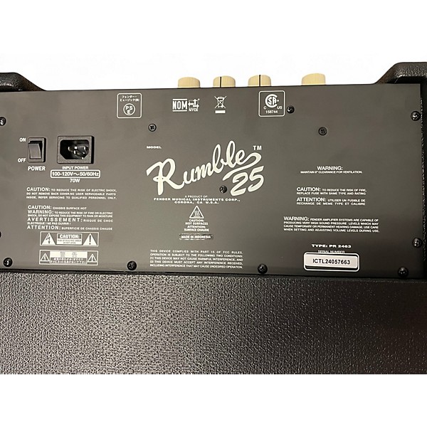 Used Fender Rumble 25 25W 1x8 Bass Combo Amp
