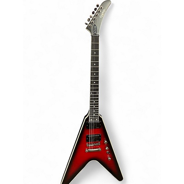 Used Epiphone Dave Mustaine Flying V Prophecy DARK RED BURST Solid Body Electric Guitar