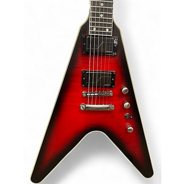 Used Epiphone Dave Mustaine Flying V Prophecy DARK RED BURST Solid Body Electric Guitar