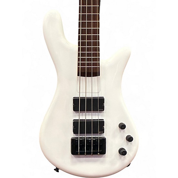 Used Spector Euro Bantam White Electric Bass Guitar