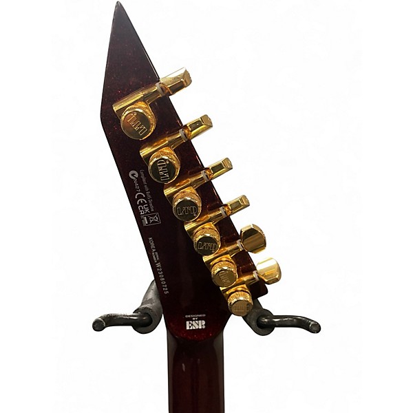 Used ESP LTD KH-V KIRK HAMMETT SIGNATURE  RED SPARKLE  Solid Body Electric Guitar