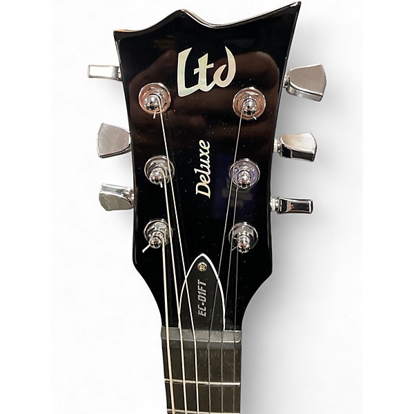 Used ESP LTD EC01FT Black and Gold Solid Body Electric Guitar