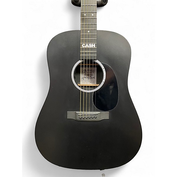 Used Martin D35JC Johnny Cash Satin Black Acoustic Guitar