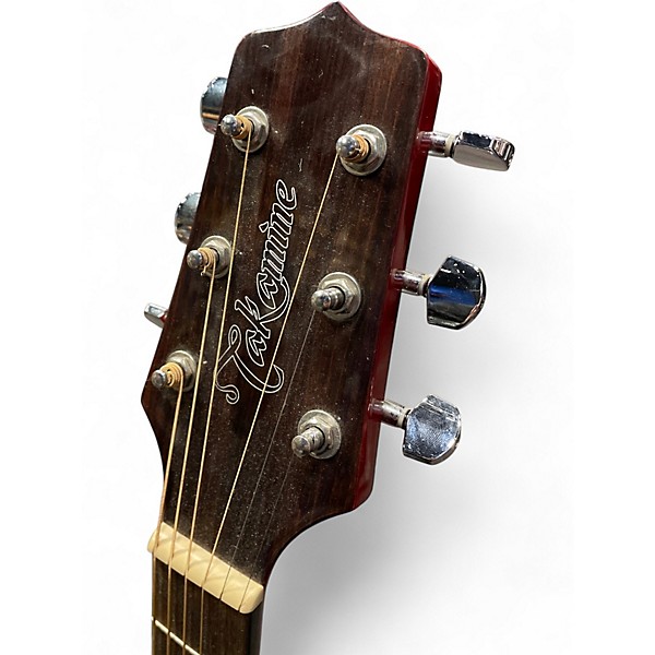 Used Takamine GD30CE Trans Red Acoustic Electric Guitar