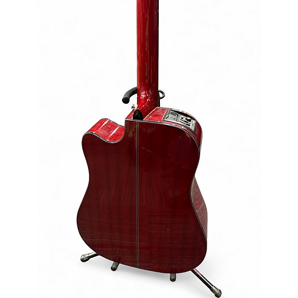 Used Takamine GD30CE Trans Red Acoustic Electric Guitar