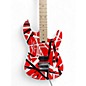 Used EVH Striped Series Frankie Red with Black and White Stripes Solid Body Electric Guitar