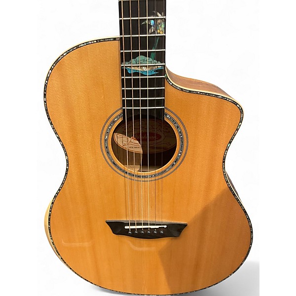 Used Washburn BTSC56SCE Natural Acoustic Electric Guitar