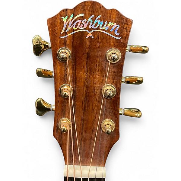 Used Washburn BTSC56SCE Natural Acoustic Electric Guitar
