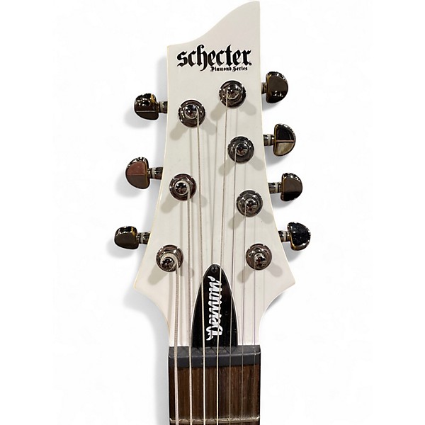 Used Schecter Guitar Research Demon 7 String Alpine White Solid Body Electric Guitar