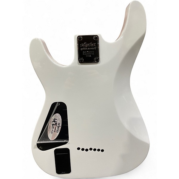 Used Schecter Guitar Research Demon 7 String Alpine White Solid Body Electric Guitar
