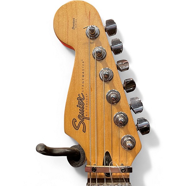 Used Squier Stagemaster Stratocaster Black Solid Body Electric Guitar