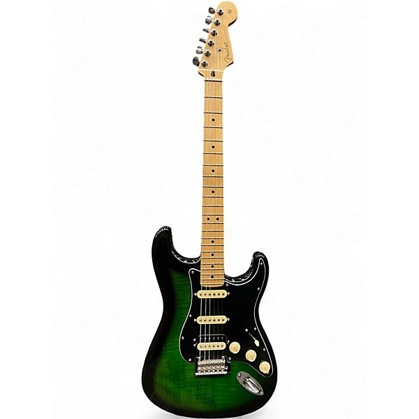 Used Fender Player Stratocaster HSS Plus Top Green Burst Solid Body Electric Guitar