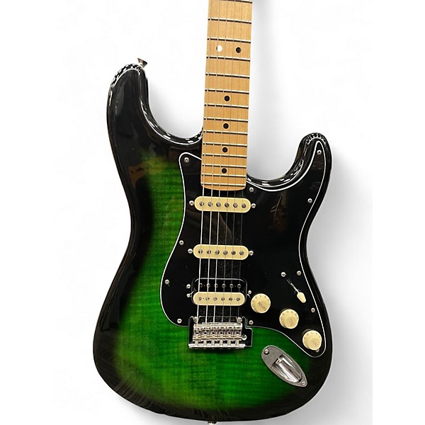 Used Fender Player Stratocaster HSS Plus Top Green Burst Solid Body Electric Guitar
