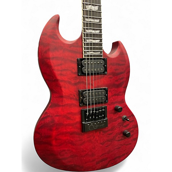 Used ESP LTD VIPER 1000ET Trans Red Solid Body Electric Guitar