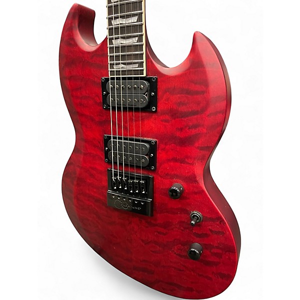 Used ESP LTD VIPER 1000ET Trans Red Solid Body Electric Guitar