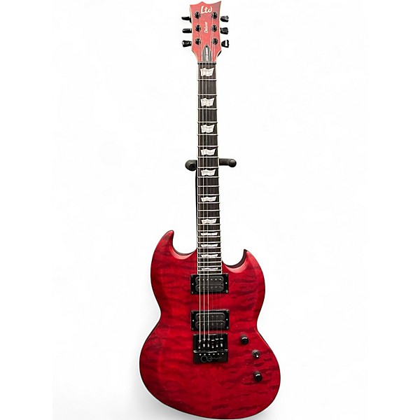 Used ESP LTD VIPER 1000ET Trans Red Solid Body Electric Guitar