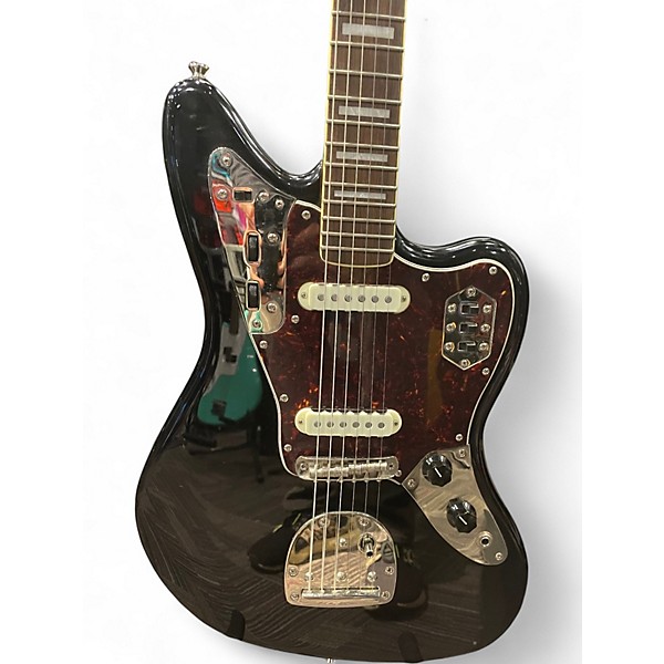 Used Squier Classic Vibe '70s Jaguar Black Solid Body Electric Guitar