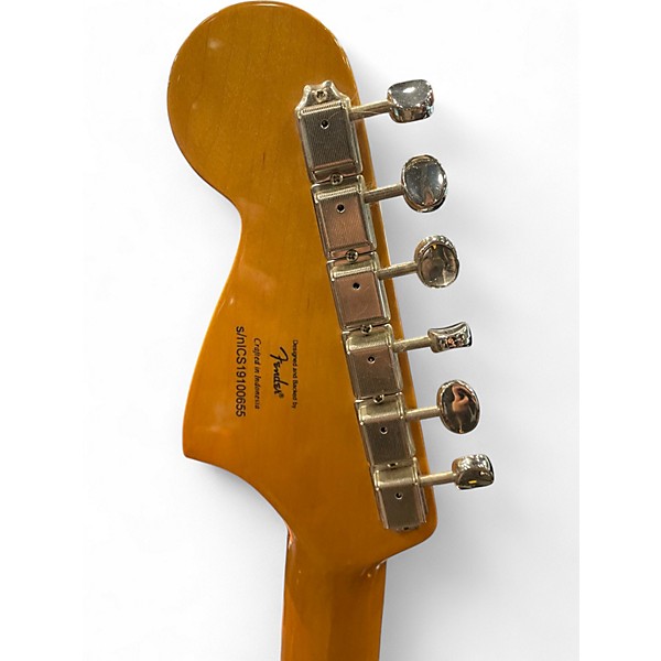 Used Squier Classic Vibe '70s Jaguar Black Solid Body Electric Guitar