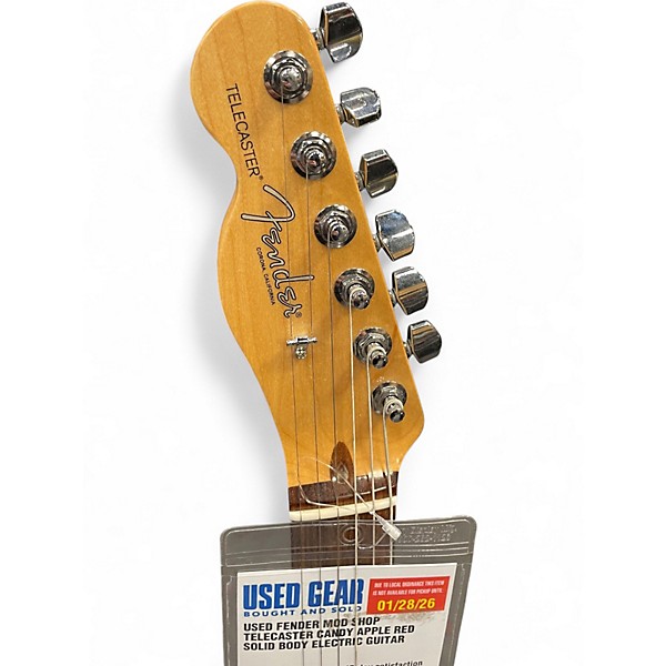 Used Fender MOD SHOP TELECASTER Candy Apple Red Solid Body Electric Guitar