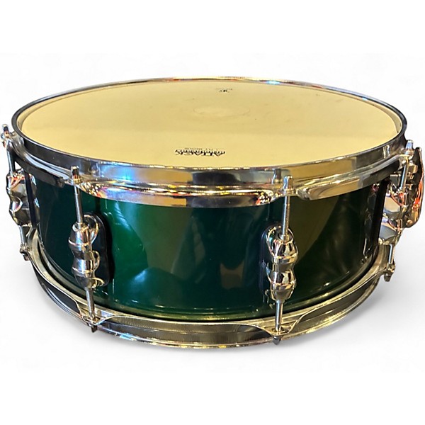 Used Taye Drums 5.5X14 ProX Snare Green Drum