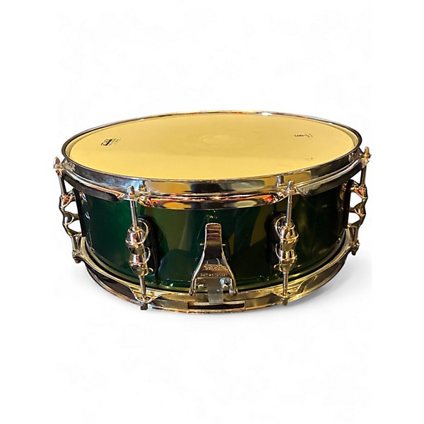 Used Taye Drums 5.5X14 ProX Snare Green Drum