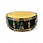 Used Taye Drums 5.5X14 ProX Snare Green Drum