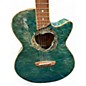 Used Luna FAU-DPN Blue Acoustic Electric Guitar thumbnail