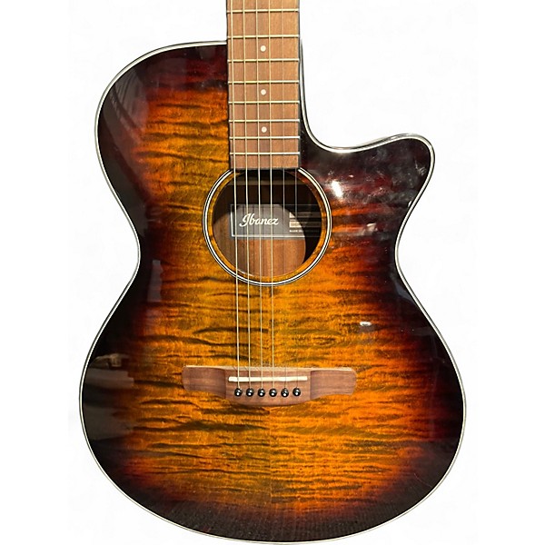 Used Ibanez AEG70 Tiger Burst Acoustic Electric Guitar