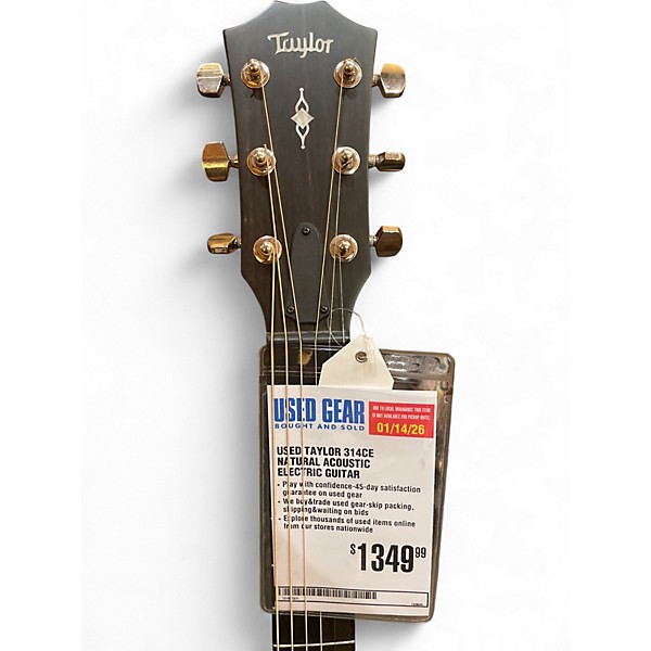 Used Taylor 314CE Natural Acoustic Electric Guitar